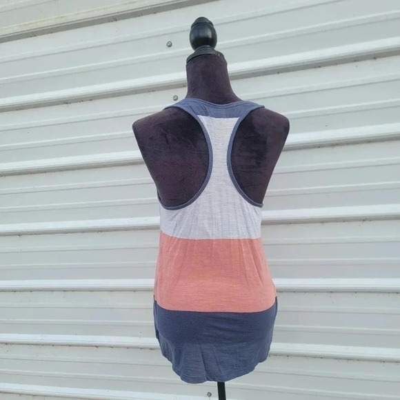 American Eagle Outfitters Racerback Tank Top Navy Pink White Athletic Fit sz S - Picture 7 of 8